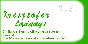krisztofer ladanyi business card