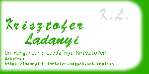 krisztofer ladanyi business card